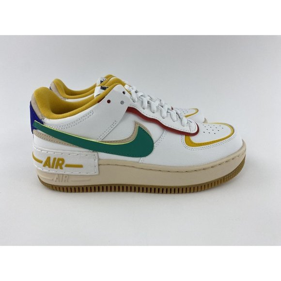 Nike Air Force 1 Shadow Multi Color Women's Sneakers Shoes White CI0919-118 - Picture 7 of 12